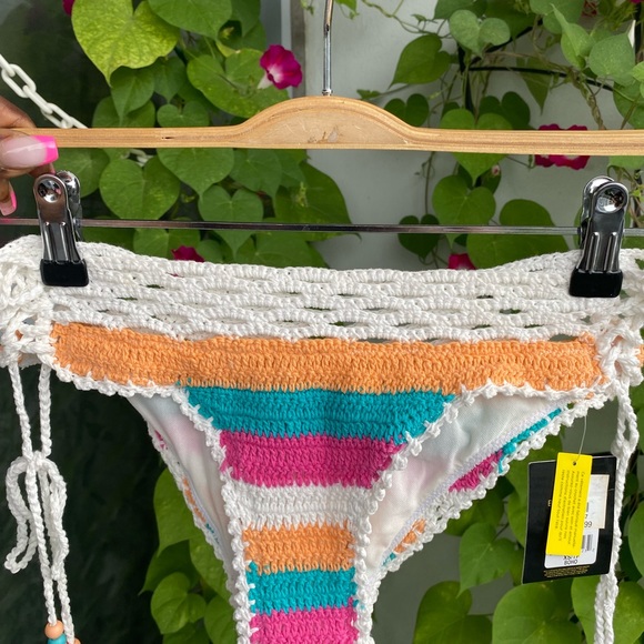 Boho bikini 👙 bottom 100% cotton on trend crochet 🧶 - Picture 6 of 6